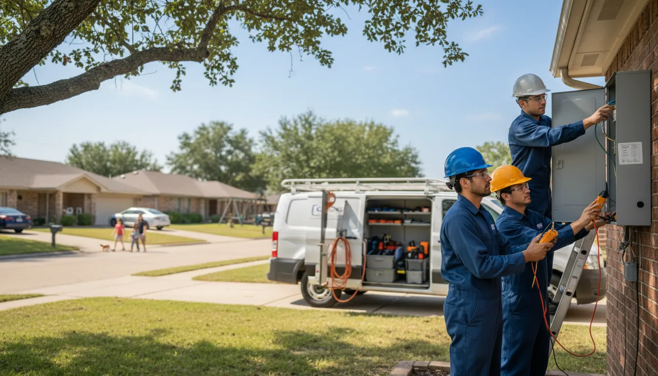 Certified electrician providing emergency electrical services in Muleshoe, TX